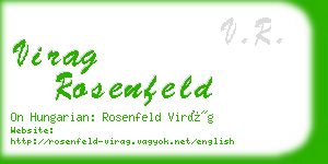 virag rosenfeld business card